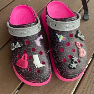Special edition Barbie platform crocs with jibbitz